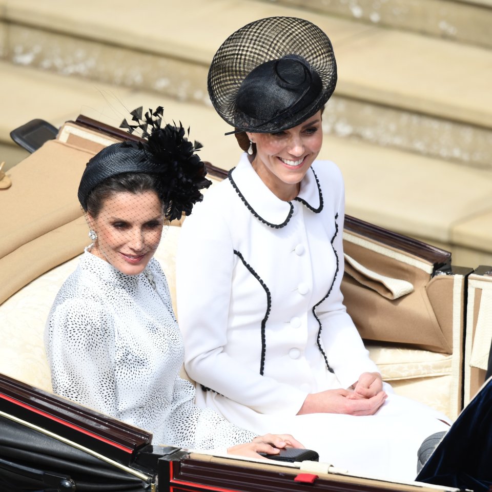  Kate shared a carriage with the Spanish royal while in Windsor for the annual service