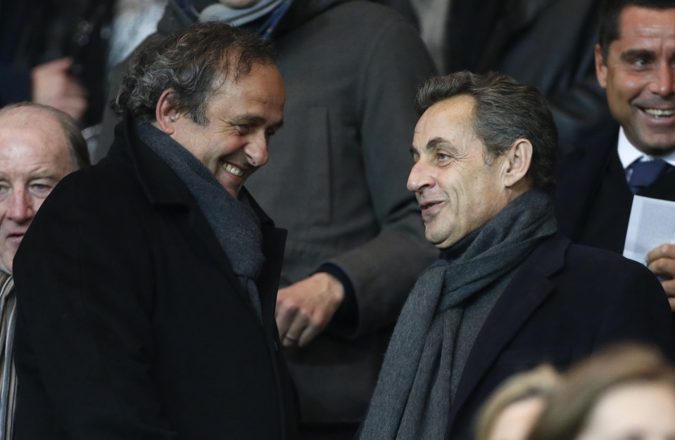  Platini and then French president Nicolas Sarkozy attended a meeting with officials from Qatar before the World Cup vote in 2010