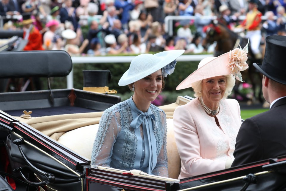 Kate and Camilla arriving at the Royal Ascot on Berkshire