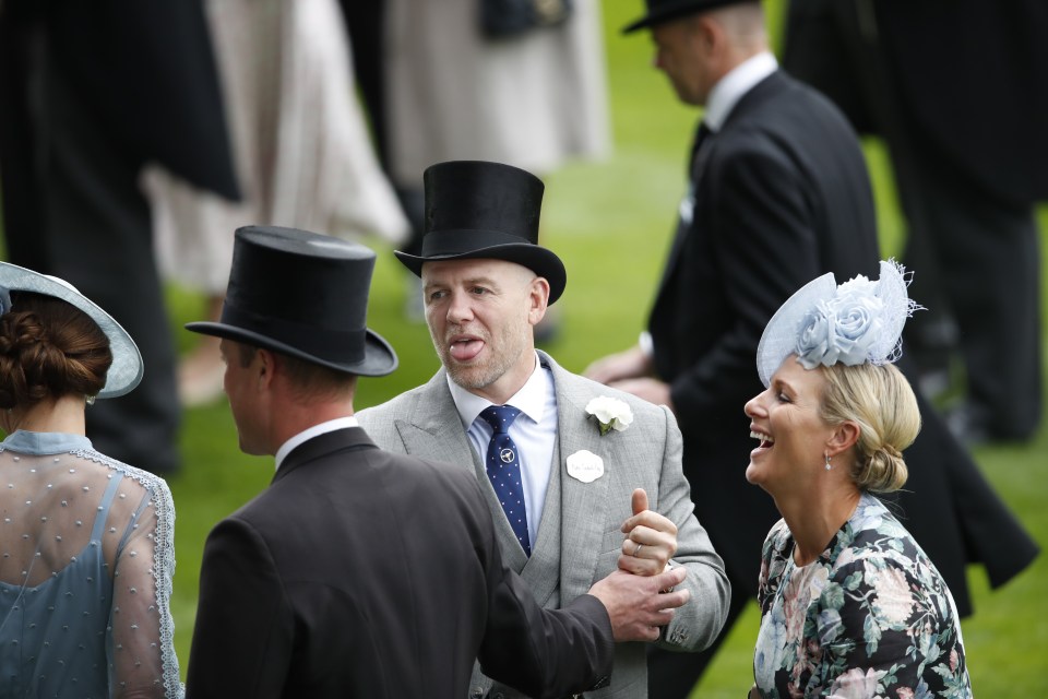 Zara and her husband share a joke with Prince William