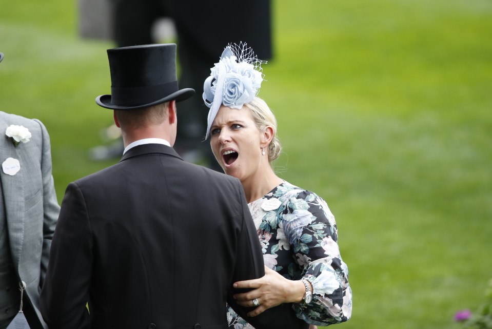 Zara Phillips shares a joke with Prince William