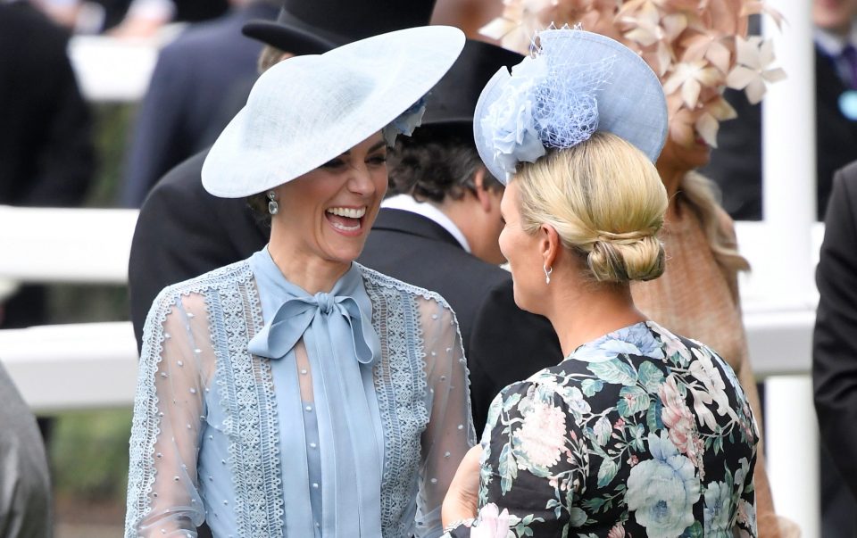 Kate and Zara giggle on the first day of the Royal Ascot