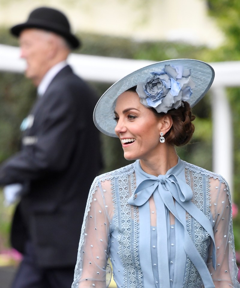 Kate wears a matching fascinator for the first day of the Queen's favourite event of the year