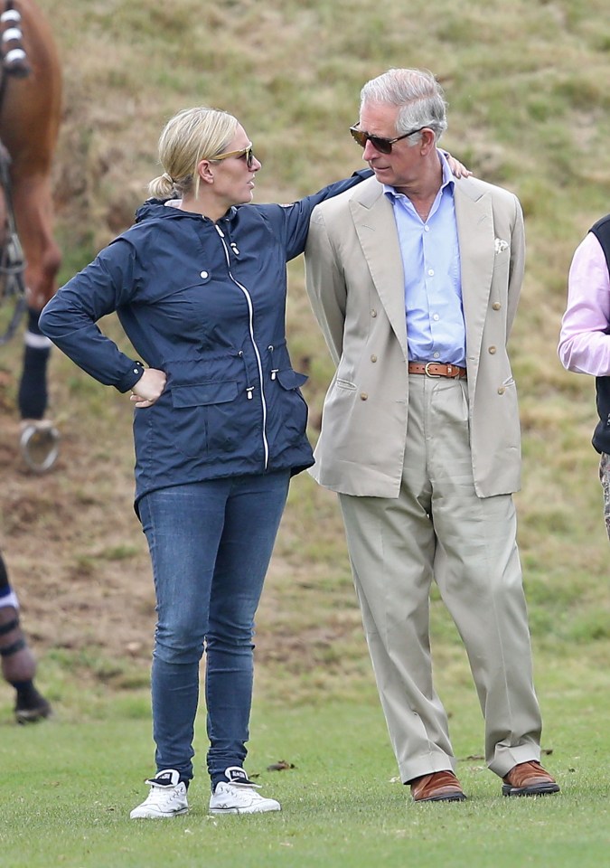  Horse-lover Zara has also been seen affectionately hugging and laughing Prince Charles