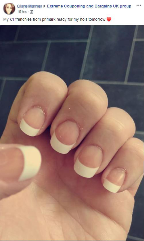  The shopper took to Facebook to gush about the £1 nails