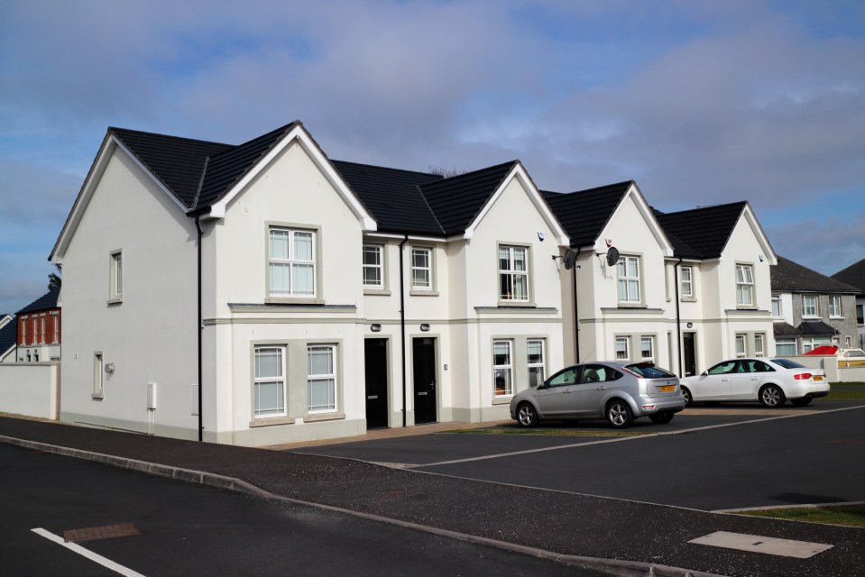 Row of new-build homes