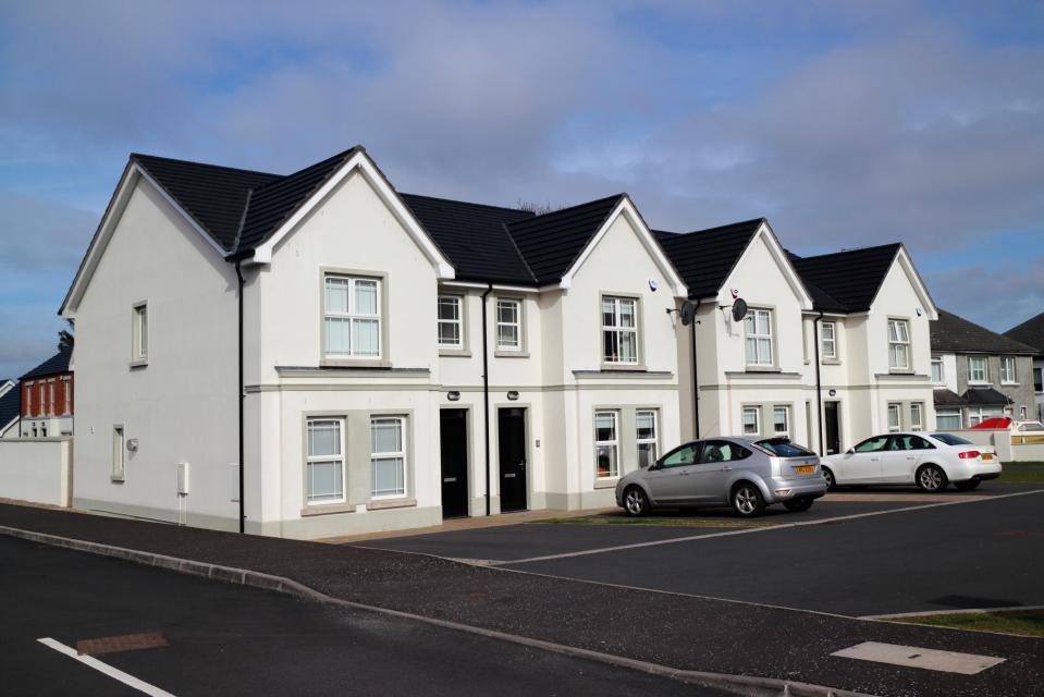 Row of new-build homes