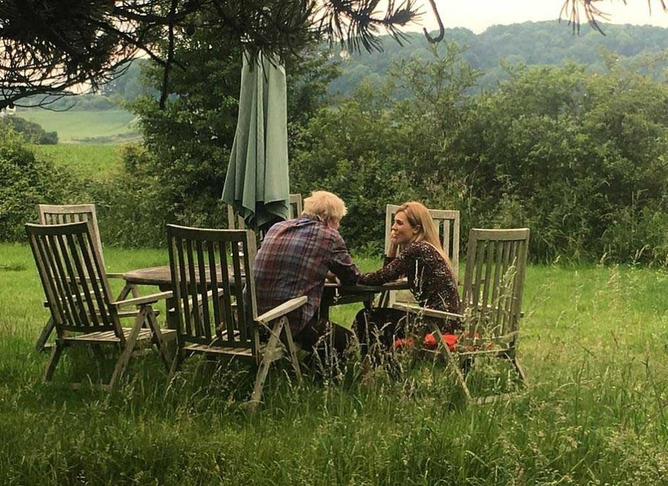 Boris refused to answer questions on whether this picture with girlfriend Carrie was an old one