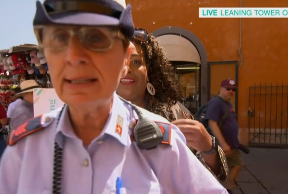  Alison is stopped by Italian police live on air