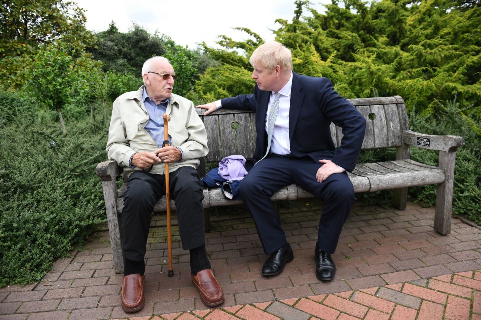  Boris chatting to the locals