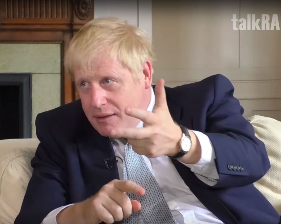  Back in control - Boris appeared more composed later on in his interviews