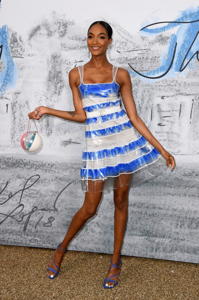 Jourdan Dunn made a waterproof skater dress look good