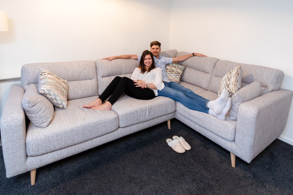 They paid for the sofa on 0 per cent finance deal that they will pay off over two years