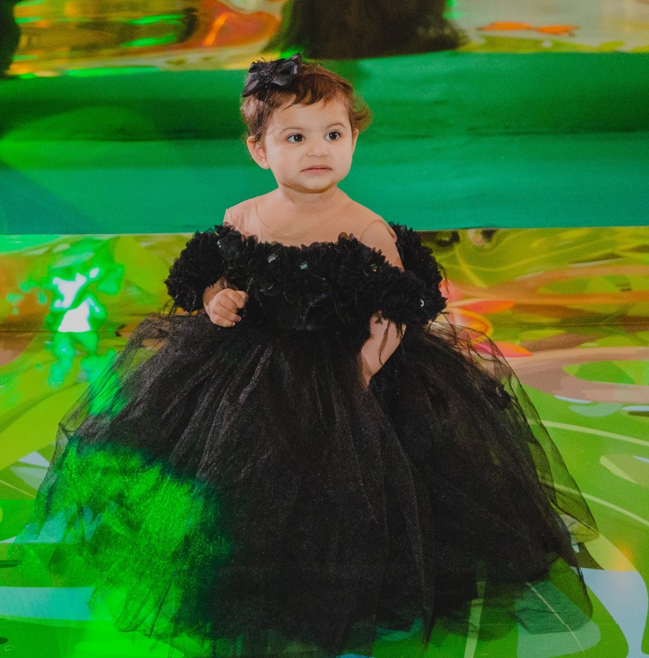  Alayna looked adorable in her black tulle dress