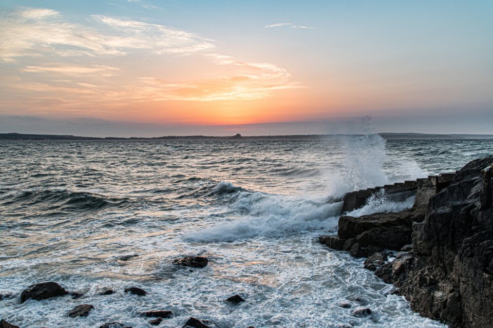 A peaceful and stunning sunrise in Cornwall this morning