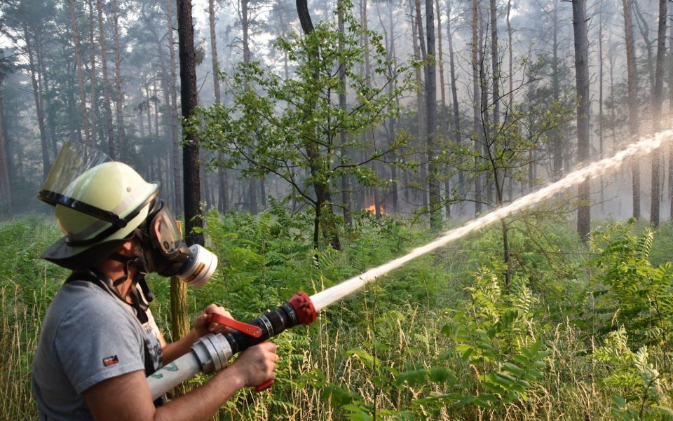  Firefighters tackle wildfires in Germany