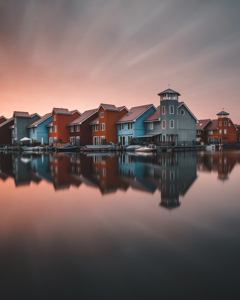  The stunning sky is shown in this wonderful picture of Groningen marina