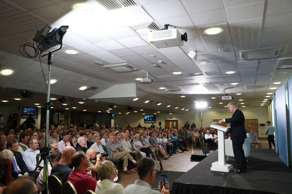  BoJo speaking at the hustings this morning