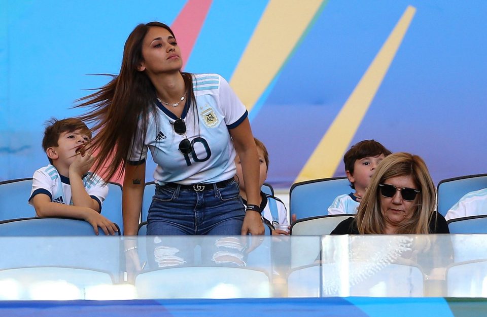  Lionel Messi's wife Antonella Rocuzzo was in the stands to cheer on Argentina against Venezuela