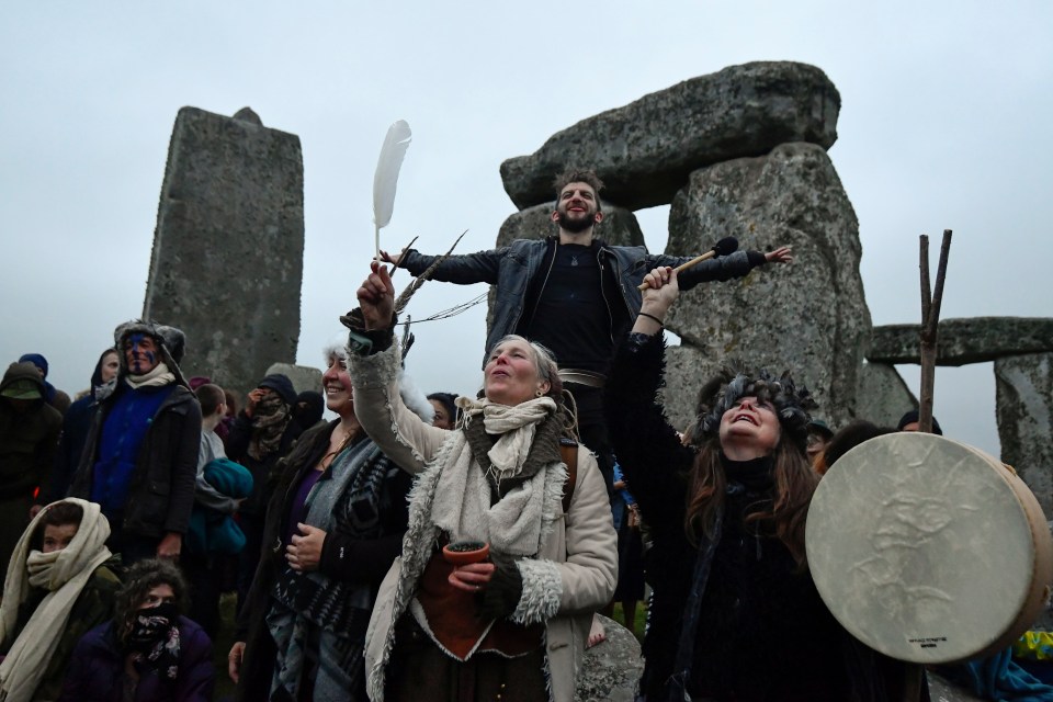 People often gather at Stonehenge to celebrate summer solstice