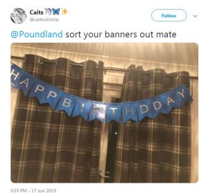  Poundland shoppers spotted spelling mistakes in birthday banners