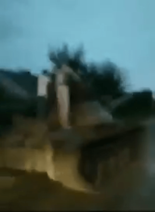  Blokes standing on the back of the tank as it bombed down the quiet roads late at night