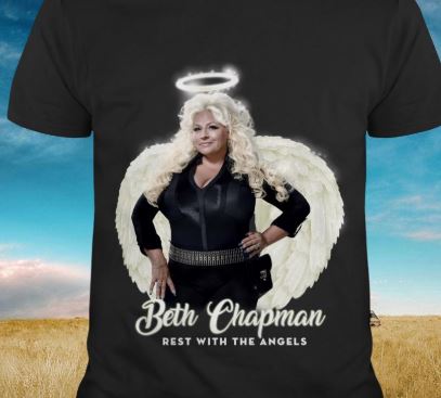 Dozens of different t-shirts using pictures of Beth Chapman have appeared on online retailers