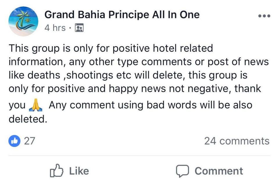  British Darren Bundell claims the hotel has dismissed their concerns and only allowed 'happy news' on their Facebook page