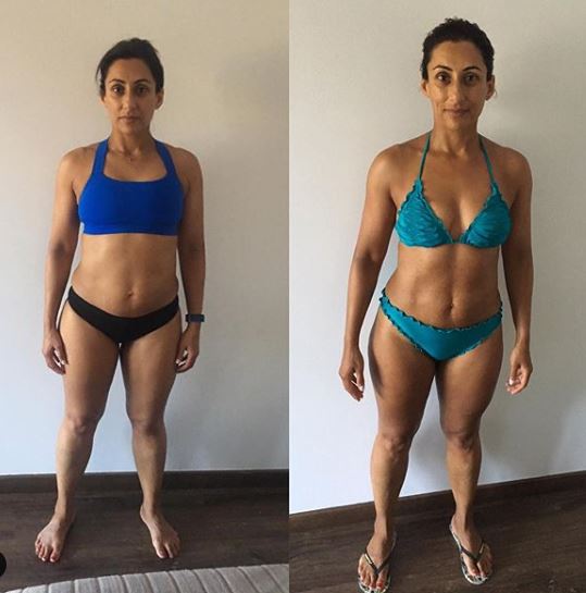  Saira showed off the before and after pics after going on a juice cleanse