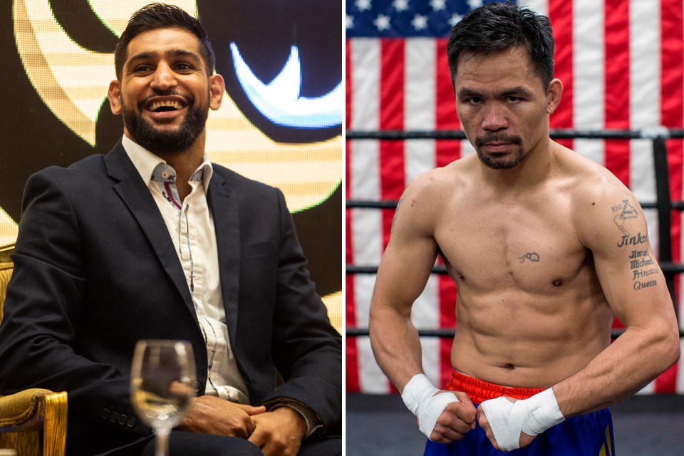  Amir Khan is close to his dream fight with Manny Pacquiao, right, in Saudi Arabia on November 9