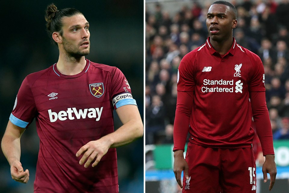  Free agents Andy Carroll and Daniel Sturridge should be top transfer targets for the biggest teams but face uncertain futures after a series of injuries