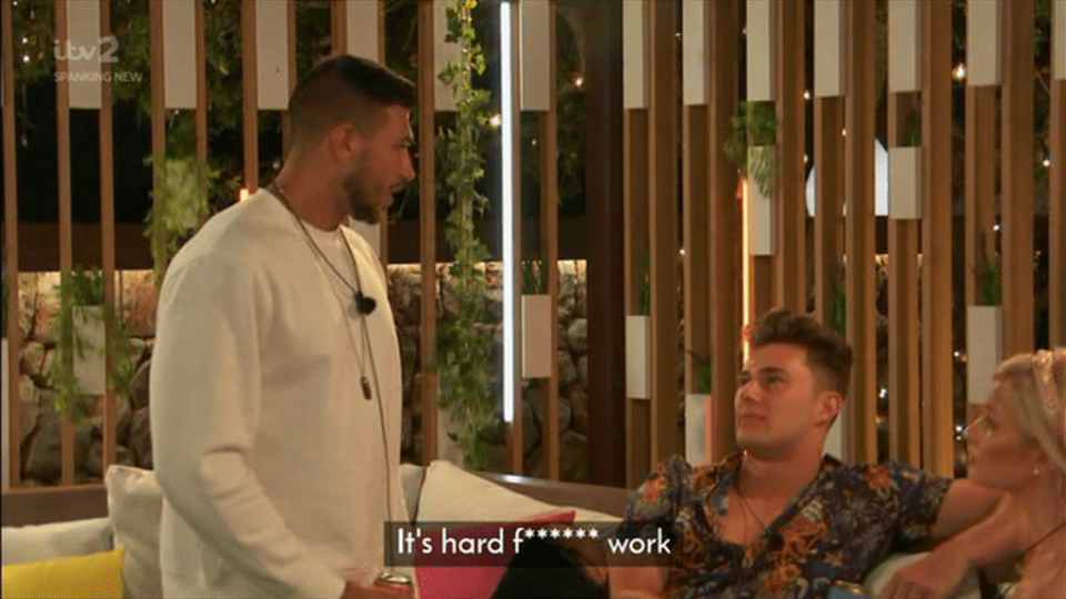  Tommy revealed to his mate Curtis that he was finding the whole situation "hard f***ing work"