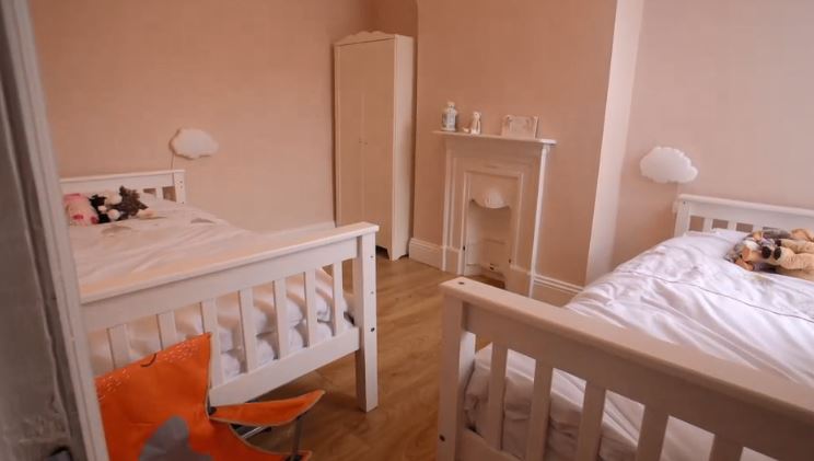  The girls' bedroom is bright and airy after the renovations