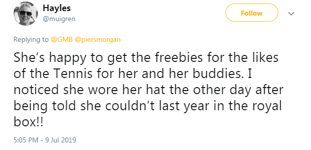  One said Meghan simply wanted 'freebies'