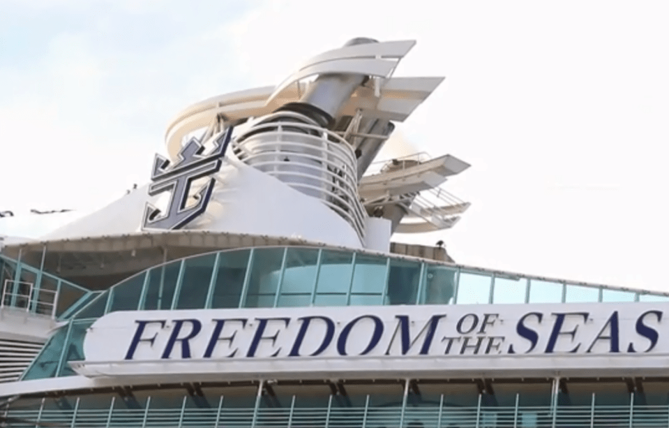  The Freedom of the Seas ship was docked in Puerto Rico at the time