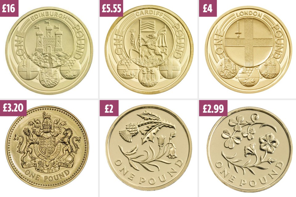  Some £1 coins could be worth up to £16 on eBay - or even more if they haven't entered circulation