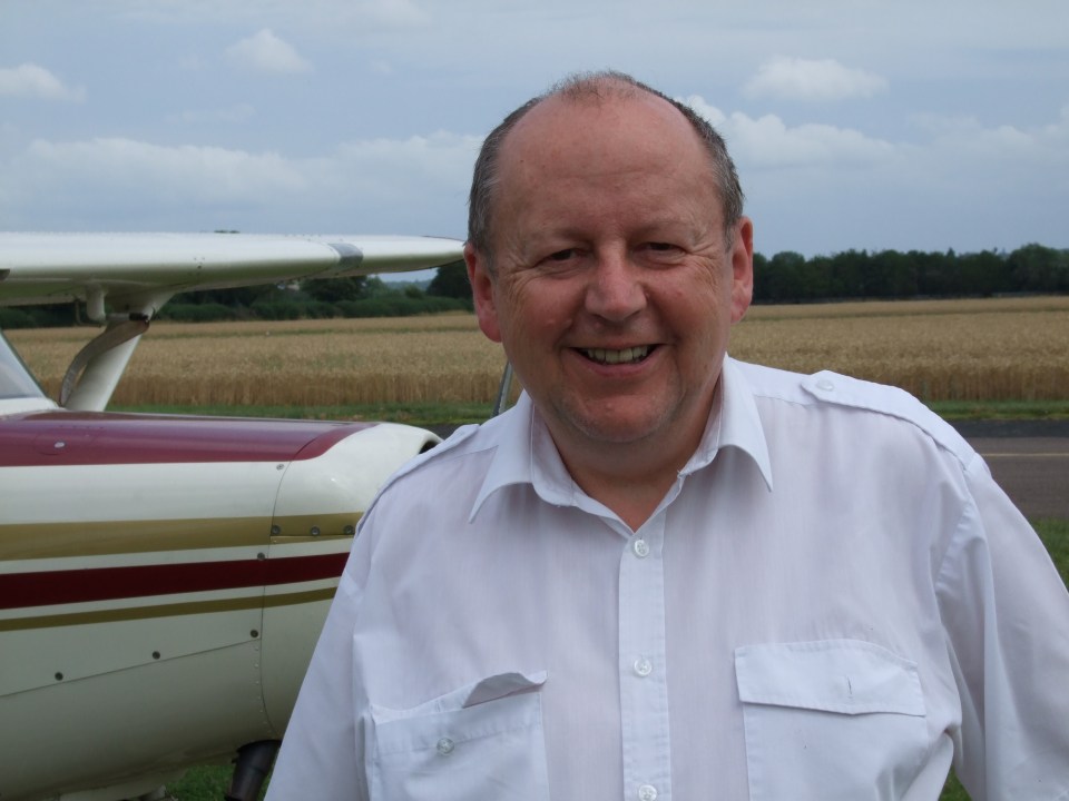  Ian Stevenson pictured on the airfield where he works as a flight instructor