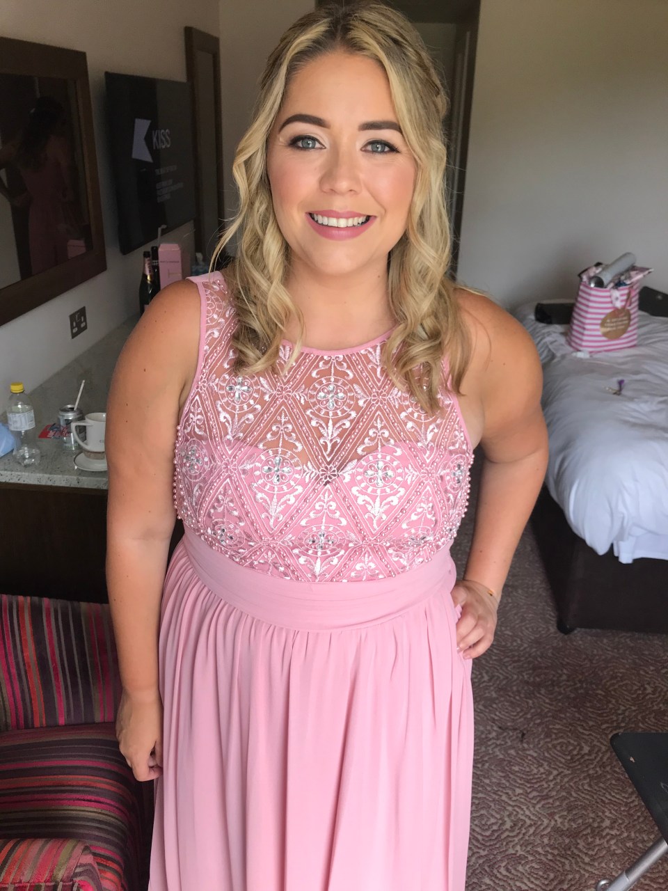 Kelly had a beauty squad transform her on the big day and felt ‘truly beautiful’  in her dress