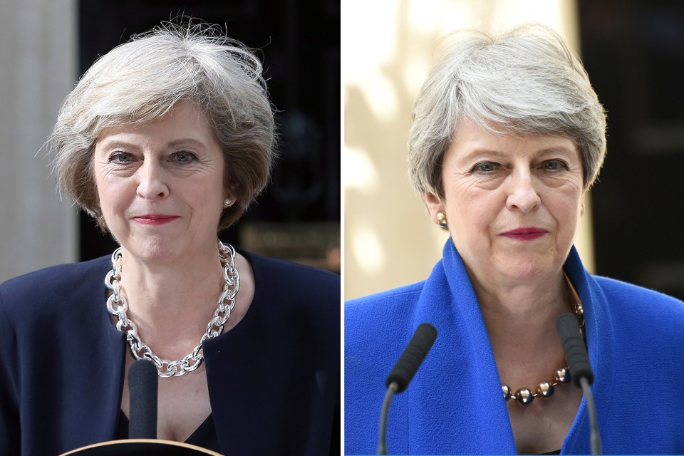  The PM delivering her first speech at Downing Street... and her last