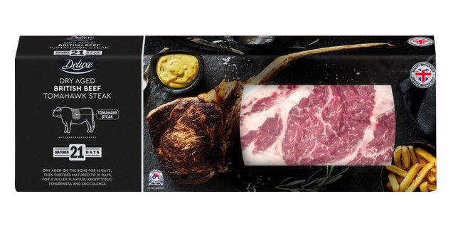 Lidl dry aged British beef tomahawk steak