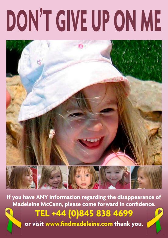  Madeleine was three when she was last seen while on holiday with her parents in Praia da Luz, Portugal, in May 2007