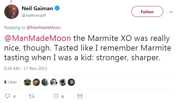 Nail Gaiman is just one of the celebrity fans of Marmite XO