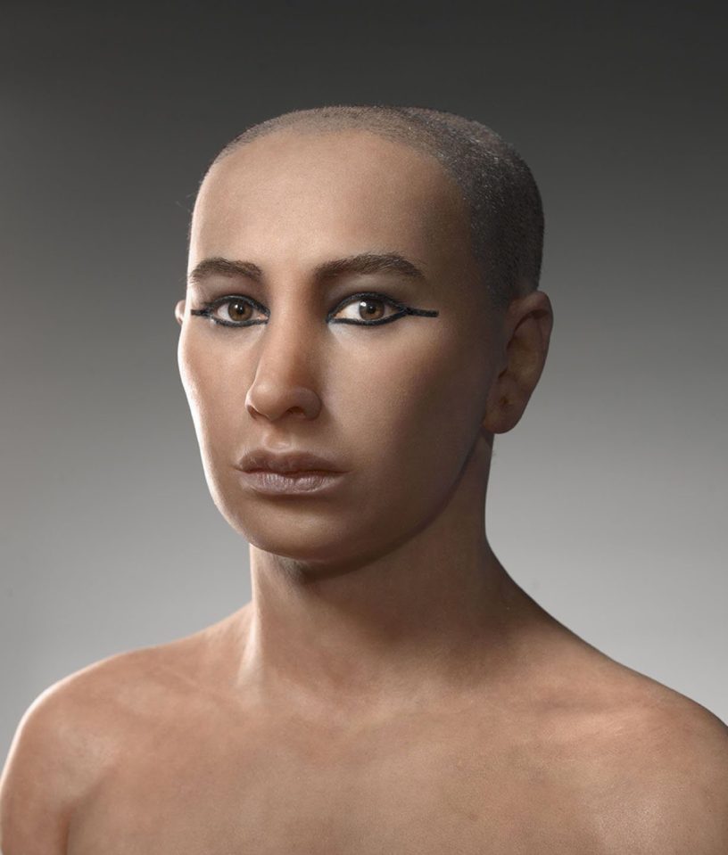  Digital reconstruction of the pharaoh