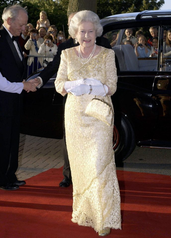  The Queen attending a banquet, Guernsey, in July 2001, aged 75