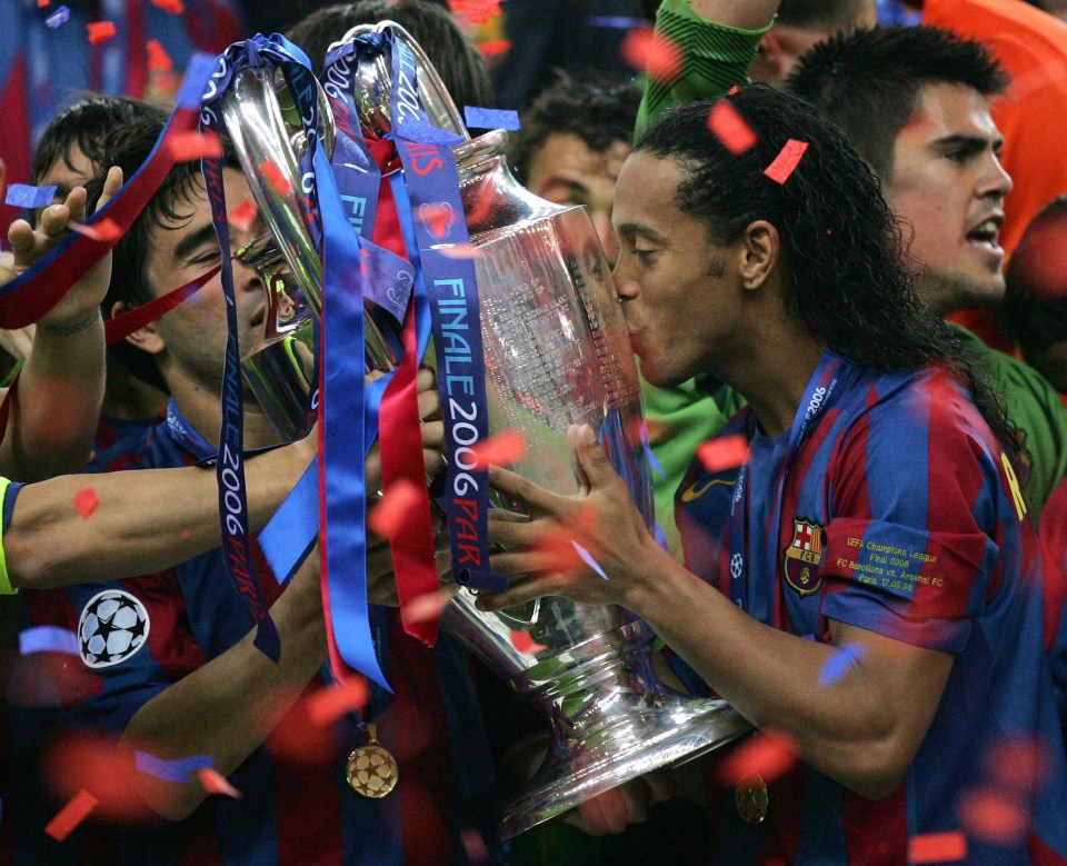 Ronaldinho hit his prime at Barcelona where he became world player of the year twice and won the Champions League in 2006