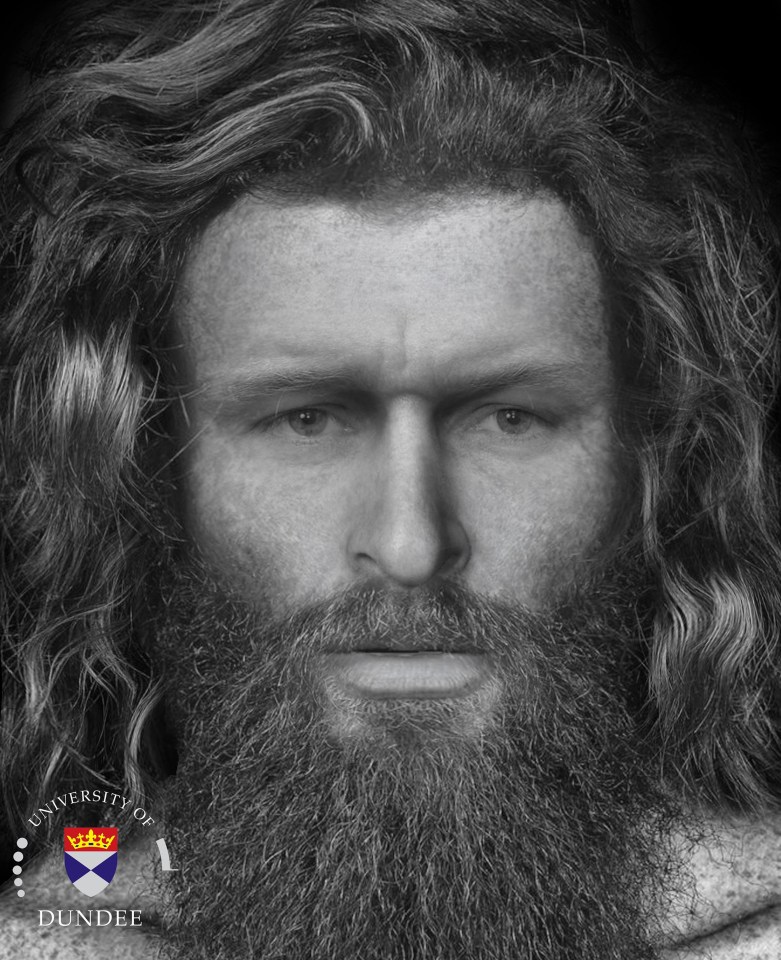  The University of Dundee digitally reconstructed what the man could have looked like