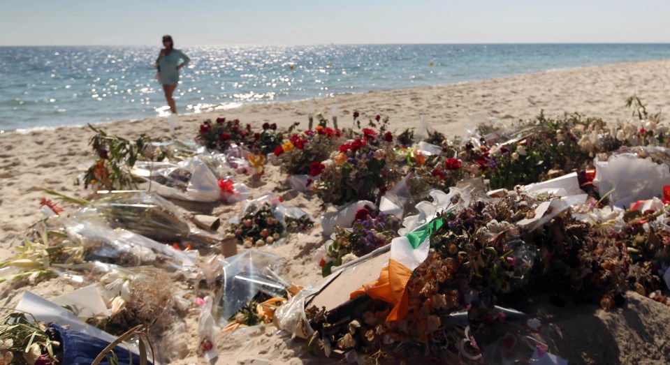  Police urge Brits to stay alert for terror attacks while on holiday. Pictured: Marhaba beach where 30 Brits died in 2015