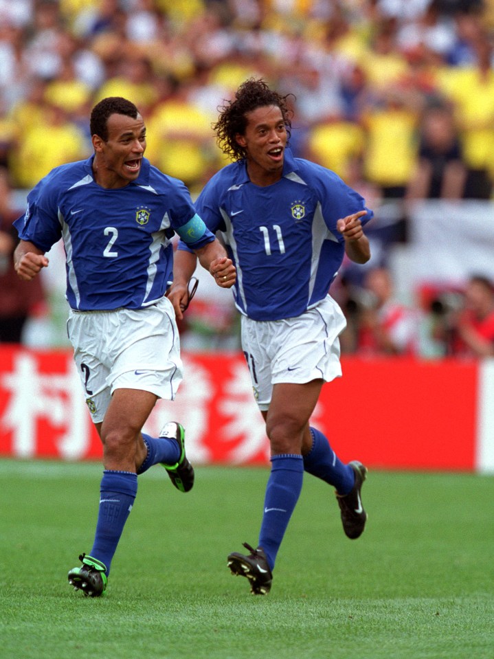 His Brazil team-mate Cafu, left, has also had problems with outstanding debts in his home country