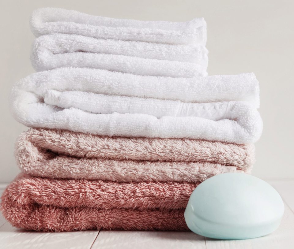  Bath towels should be washed after a few uses and hung up to dry to stop bacteria festering