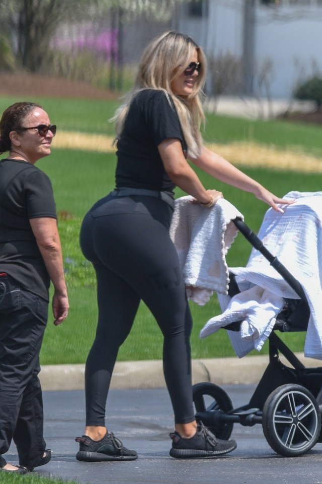  Khloe Kardashian gives Kim a run for her money with her 'shelf butt'